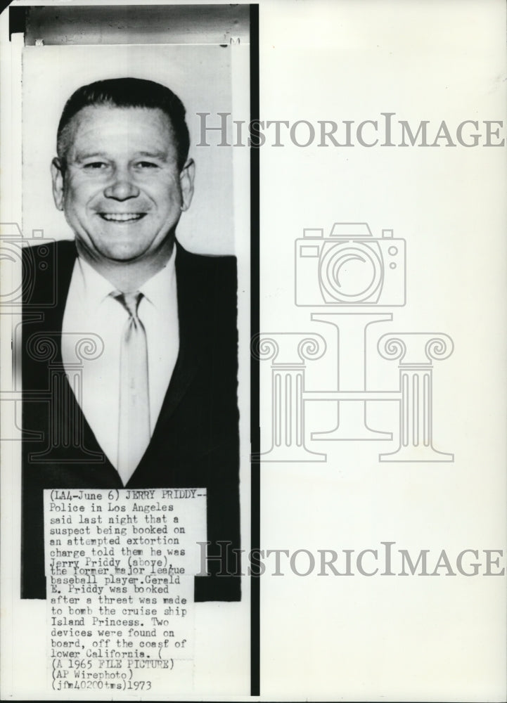 1973 Press Photo Baseball Player Jerry Priddy - nef18493- Historic Images