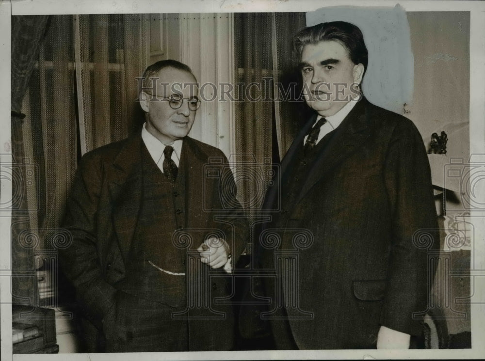 1938 Press Photo John L. Lewis Confers With Pennsylvania State Democrat Leaders