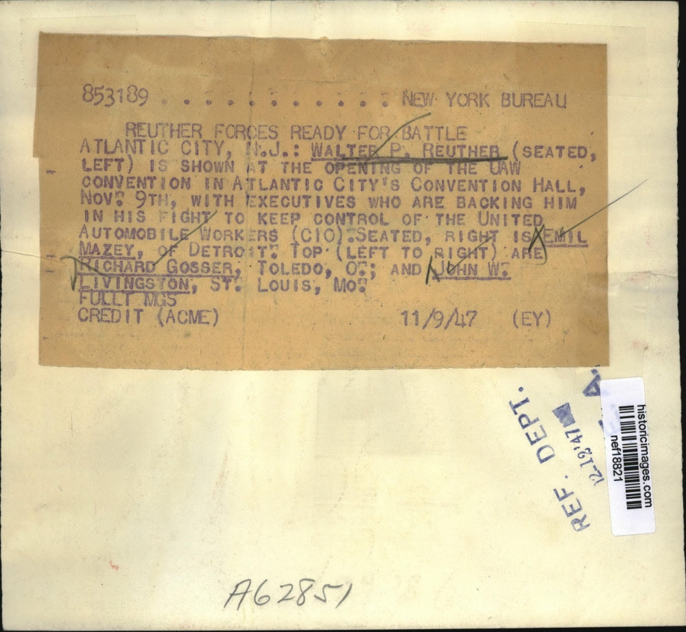 1947 Press Photo Walter Reuther Shown at The Opening of the UAW Convention