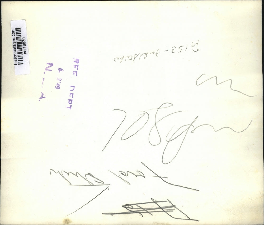 1949 Press Photo Reuther Explains With Model Ford Assembly Line Speed Up Charges