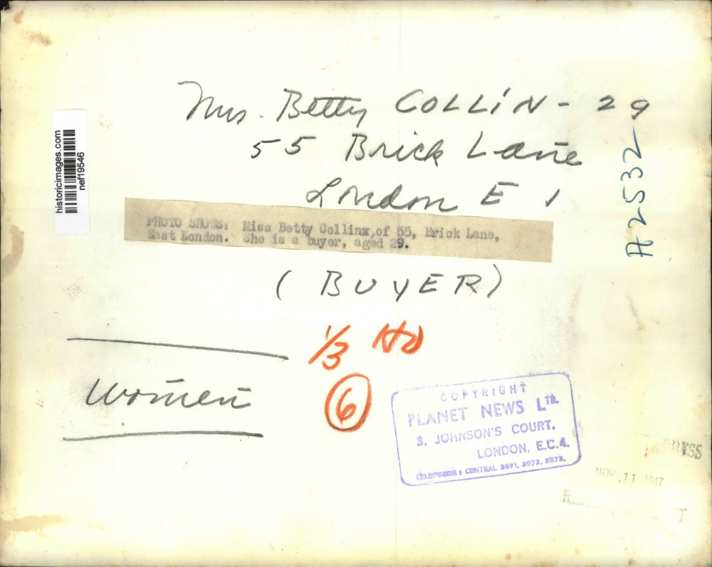 Press Photo Betty Collin of East London - nef19546