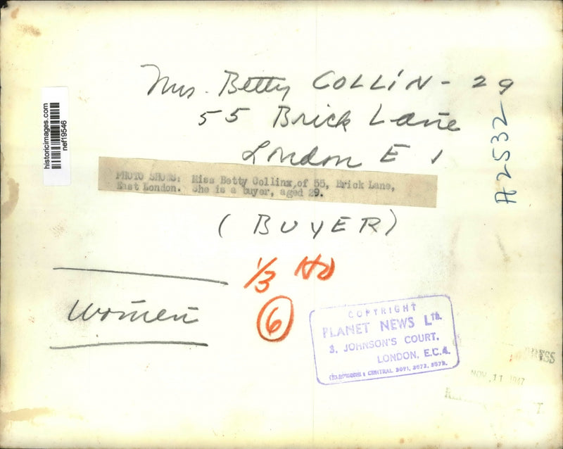 Load image into Gallery viewer, Press Photo Betty Collin of East London - nef19546
