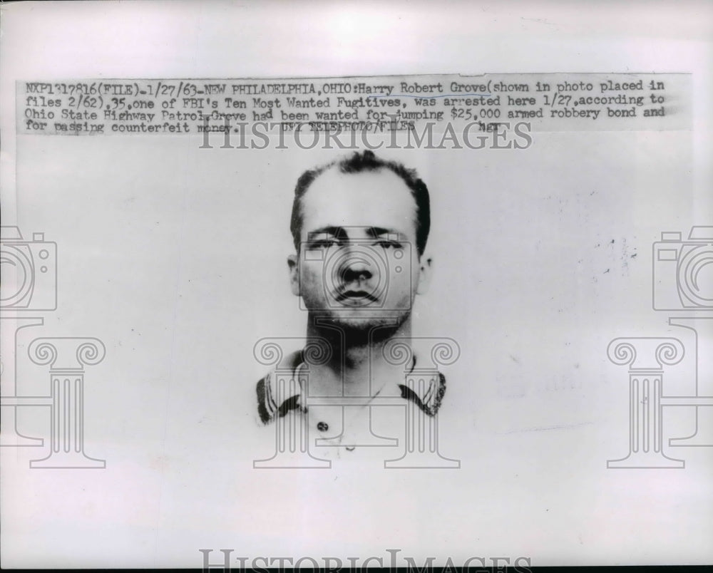 1963 Press Photo Harry Robert Grove - nef19628