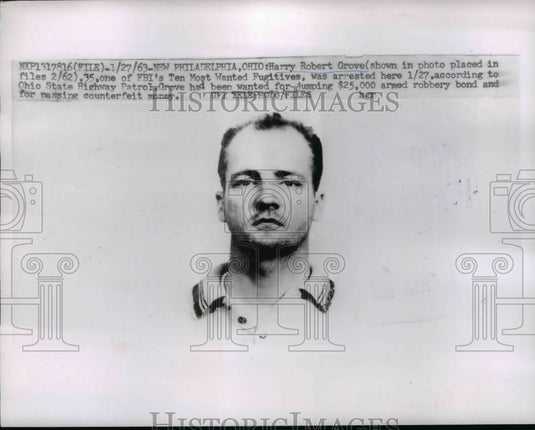 1963 Press Photo Harry Robert Grove - nef19628