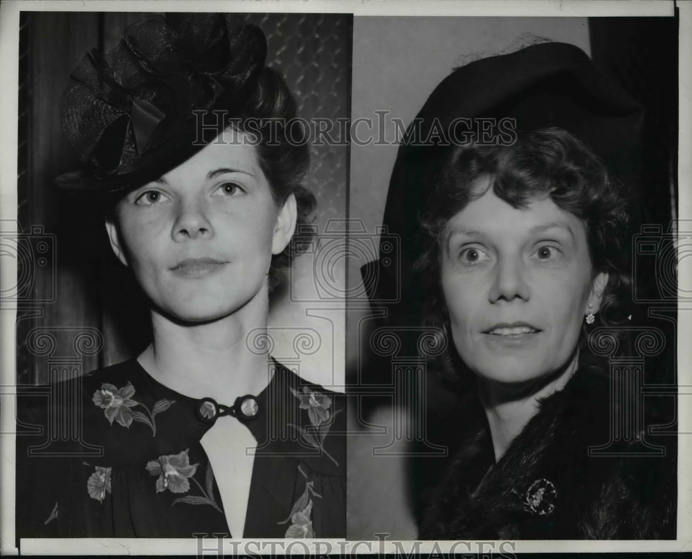 1943 Press Photo Lorene Boehm, Elaine Forbes - nef19630