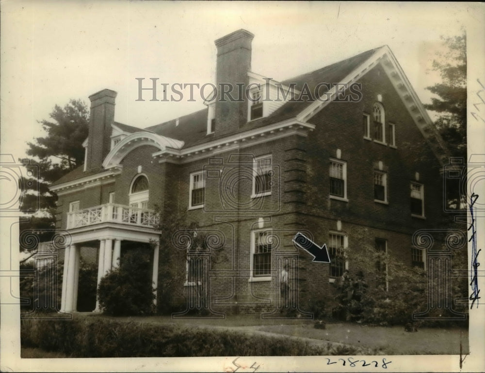 1934 Press Photo Dr Elliott Speer Murdered in Northfield, Massachusetts Home
