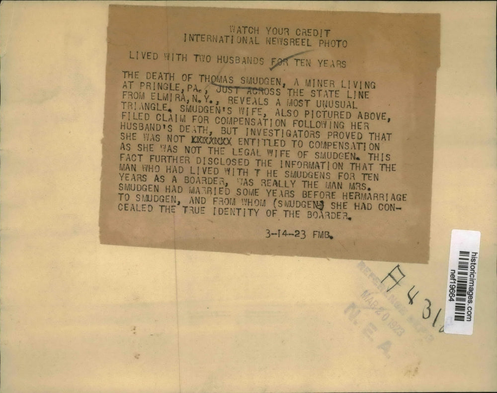 1923 Press Photo Thomas Smudgen & Wife - nef19664