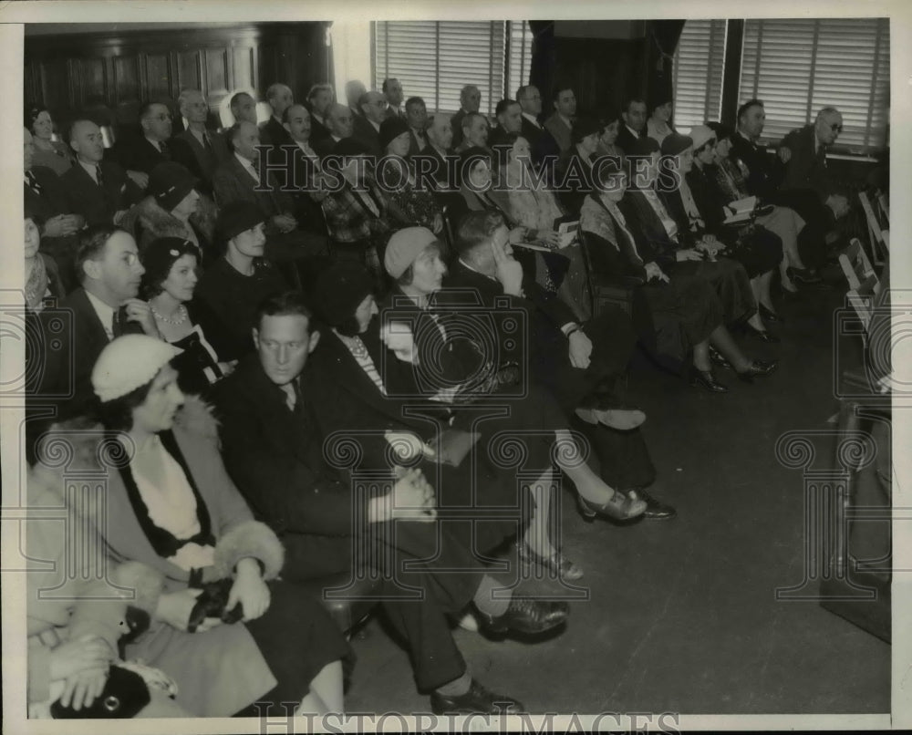 1933 Press Photo Walter Wanderwill Murder Trial Courtroom - nef19671