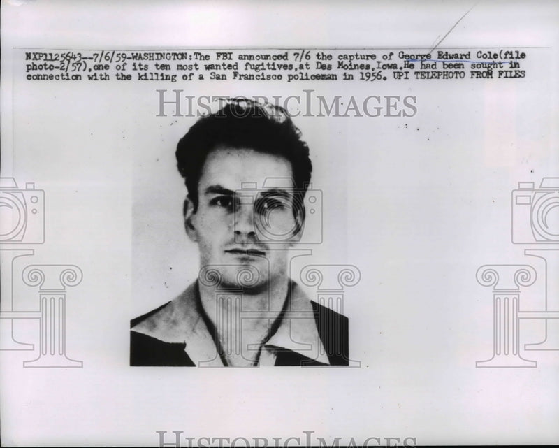 Load image into Gallery viewer, 1959 Press Photo George Edward Cole - nef19712
