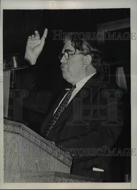 1940 Press Photo John L. Lewis Scores Roosevelt in Philadelphia - nef20182