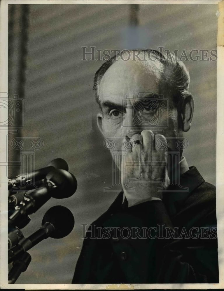 1970 Press Photo W.A. "Tony" Boyle at Press Conference, Washington D.C.