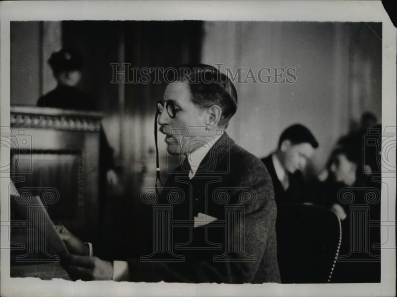 Load image into Gallery viewer, 1935 Press Photo Patrick J. Hurley at Senate Munitions Committee Probe
