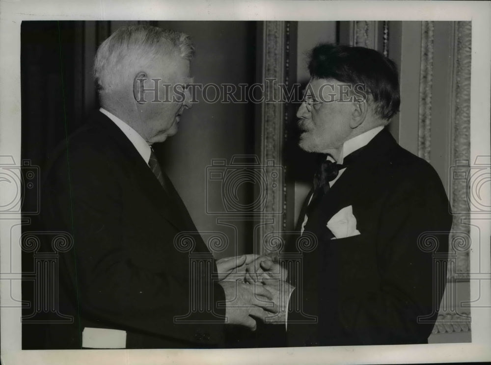 1937 Press Photo John Nance Garner, J. Hamilton Lewis at Congress Session