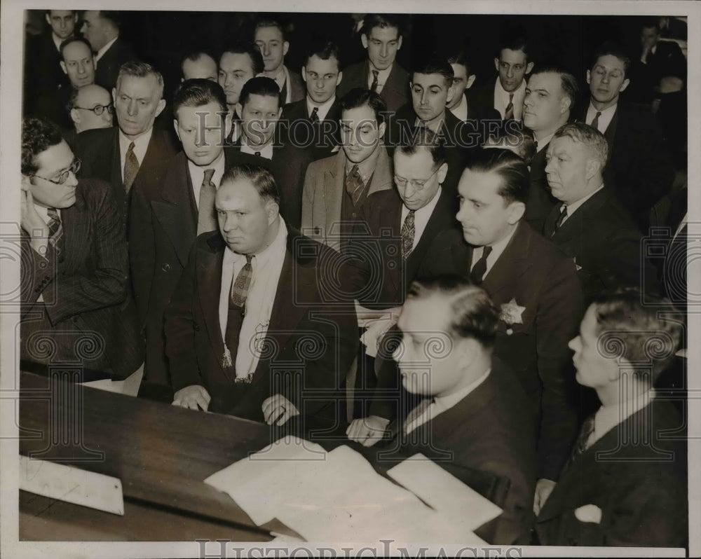 1937 Press Photo Cab Drivers Charged With Strike Violence - nef20665