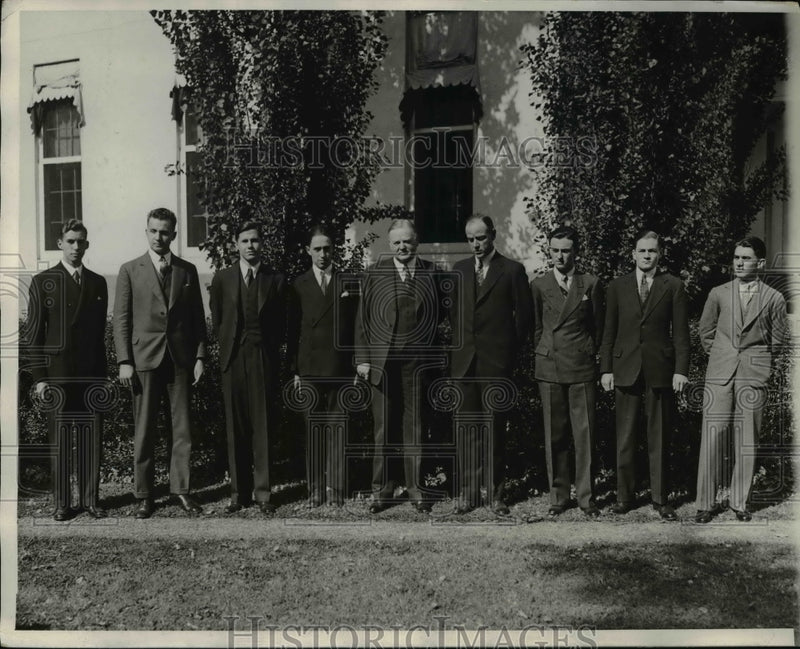 Load image into Gallery viewer, 1930 Press Photo International Oratorial Contest Finalists at White House
