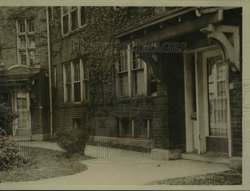 1934 Press Photo Lafayette court Apartment Building in Indianapolis - nef20770