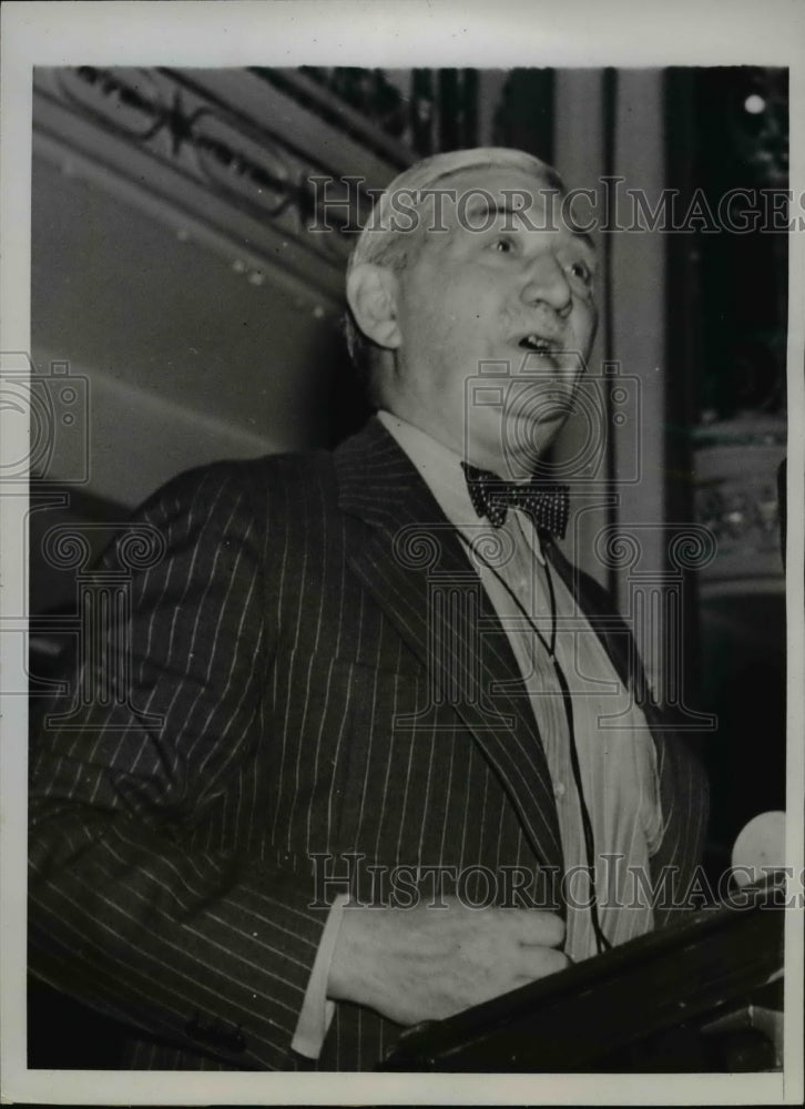 1941 Press Photo William Knudsen Speaking at National Housing Inventory