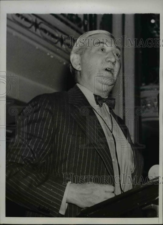 1941 Press Photo William Knudsen Speaking at National Housing Inventory