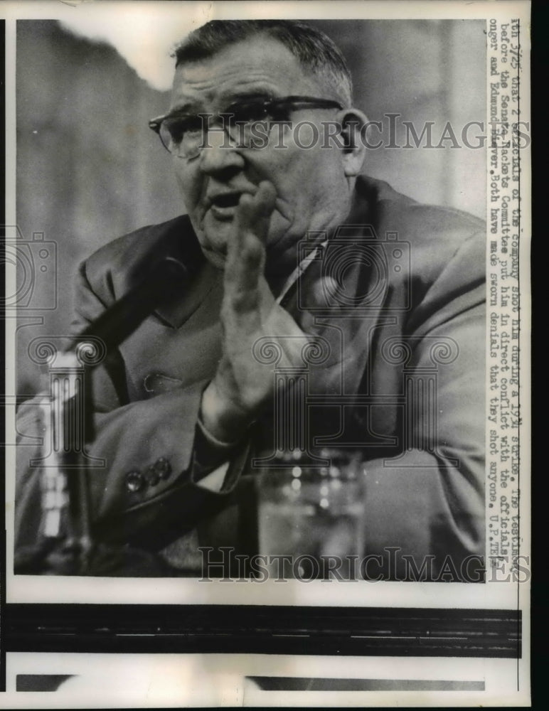 1958 Press Photo John Deis Charged Two Officials of Comp Shot Him During Strike