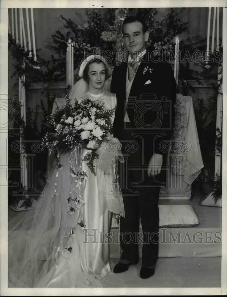 1935 Press Photo Mary Margaret Fairbanks Wed Henry Chappelet In Beverly Hills