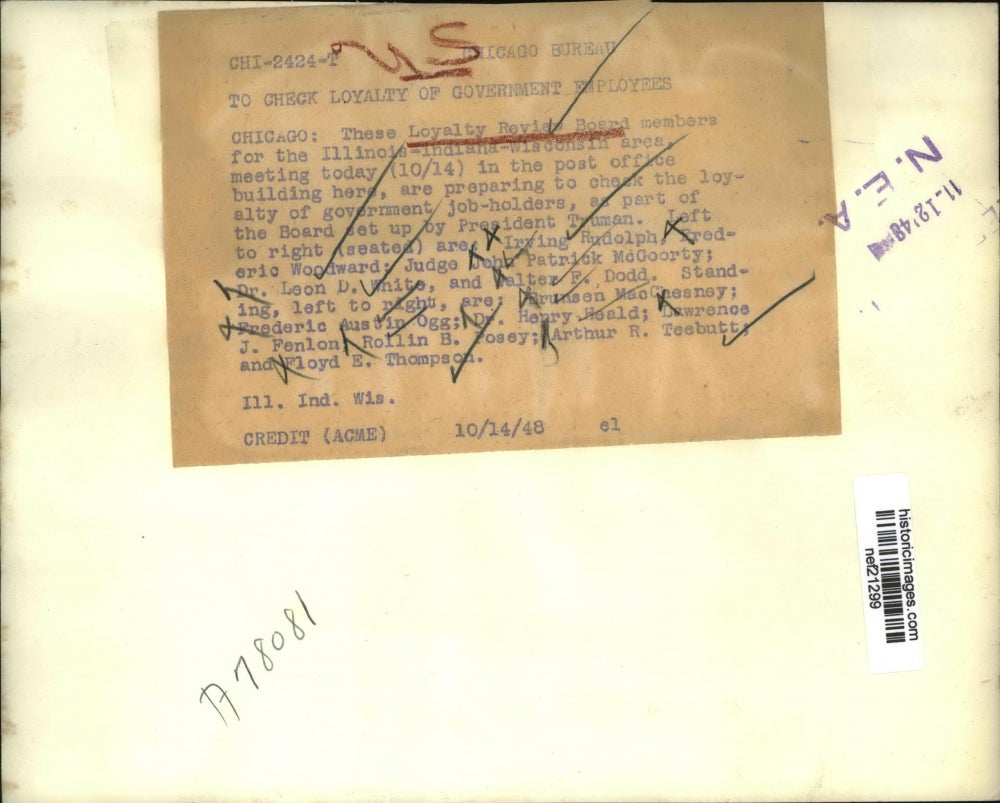 1948 Press Photo Review Board Members For Illinois-Indiana-Wisconsin Area