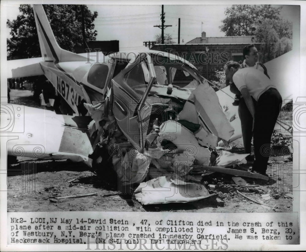Press Photo David Stein of Clifton Died In Mid-Air Plane Collision - nef21414