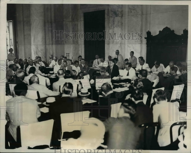Load image into Gallery viewer, 1937 Press Photo House and Senate Labor Committee Black-Connery Bill Meeting
