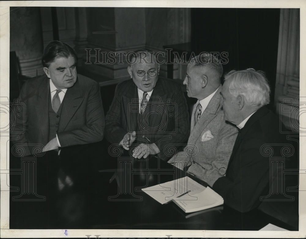 1935 Press Photo John Lewis at Labor Leaders at the Senate Labor Committee