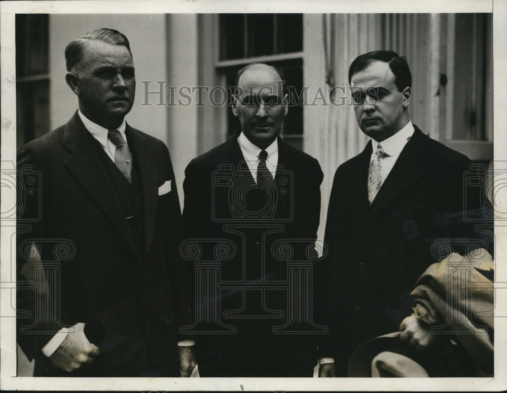 1929 Press Photo Cooper C. Lighbown, W.A. Payne, Howard W. Selby at White House