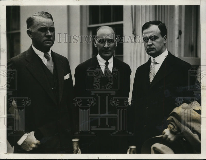 Load image into Gallery viewer, 1929 Press Photo Cooper C. Lighbown, W.A. Payne, Howard W. Selby at White House

