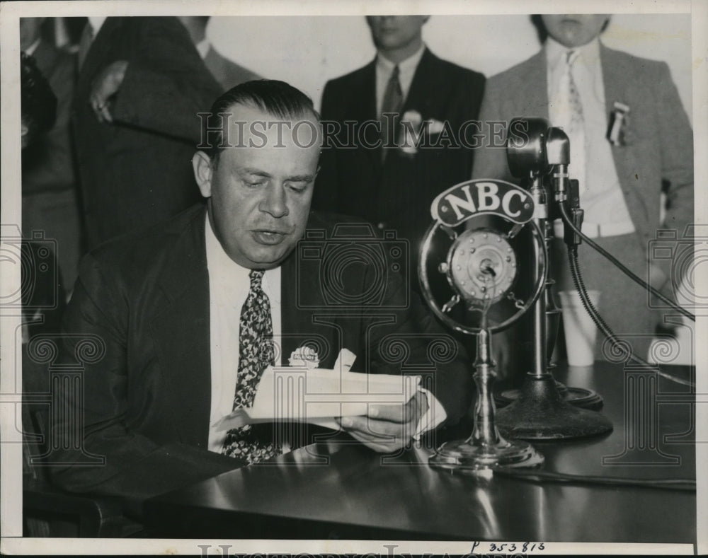 1936 Press Photo George E. Allen Speaking at Democratic National Convention