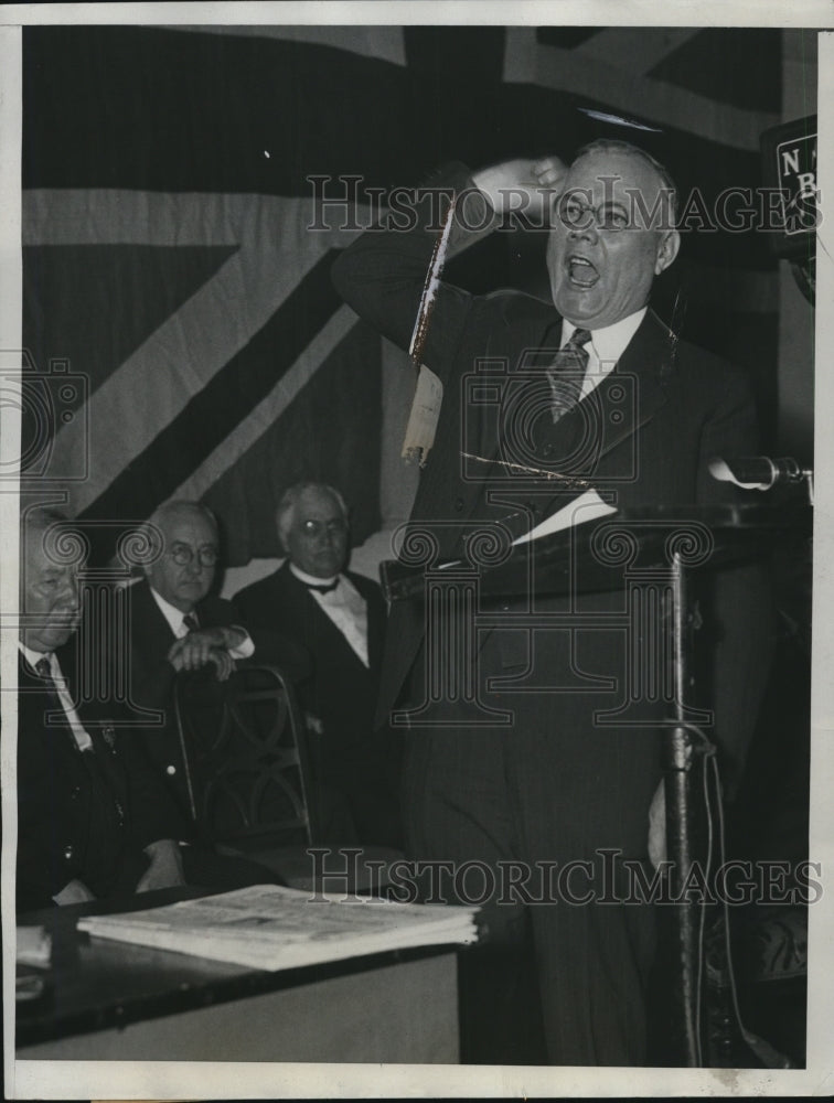 1933 Press Photo William Green Speaking at AFL Convention in Washington, D.C.