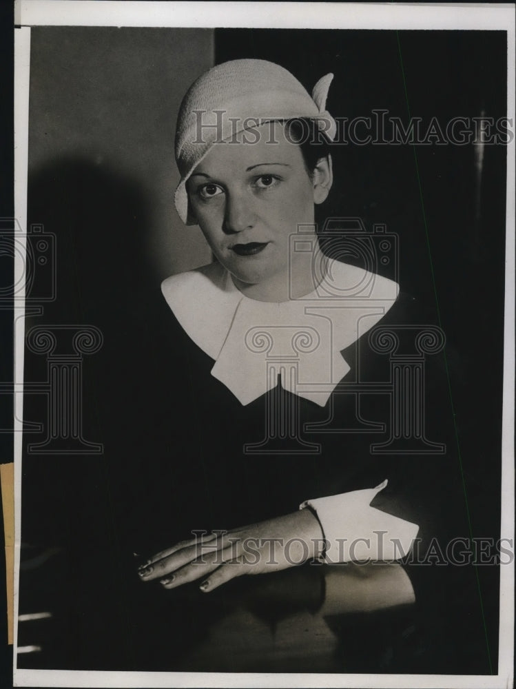 1933 Press Photo Audrey F. Goulding in Los Angeles Court - nef21996