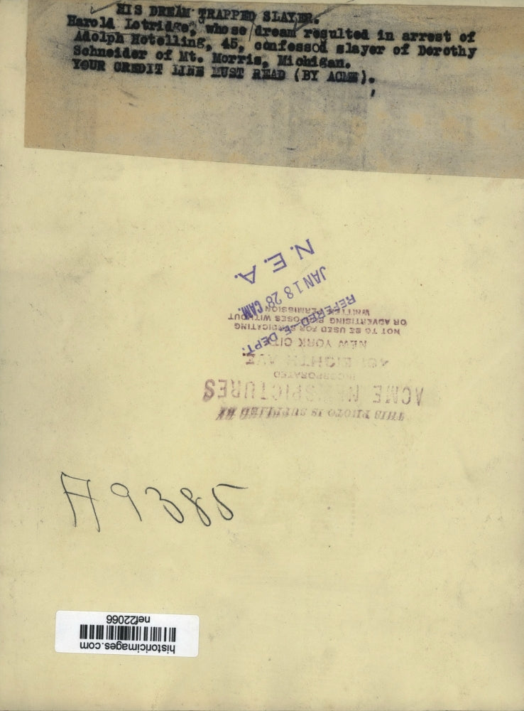 1928 Press Photo Harold Lotridge - nef22066