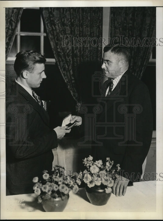 1936 Press Photo Joseph Adams Winning Dairy Products Judging Contest, New Jersey