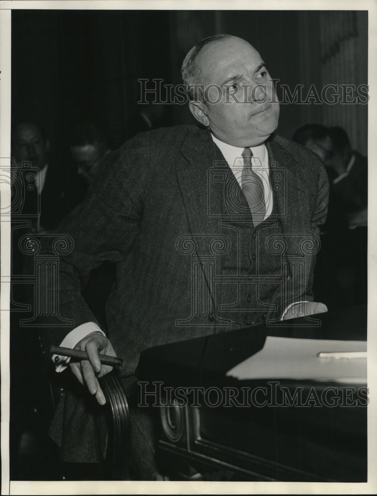1934 Press Photo W.D. Schaffer at Senate Airmail Hearing - nef22083