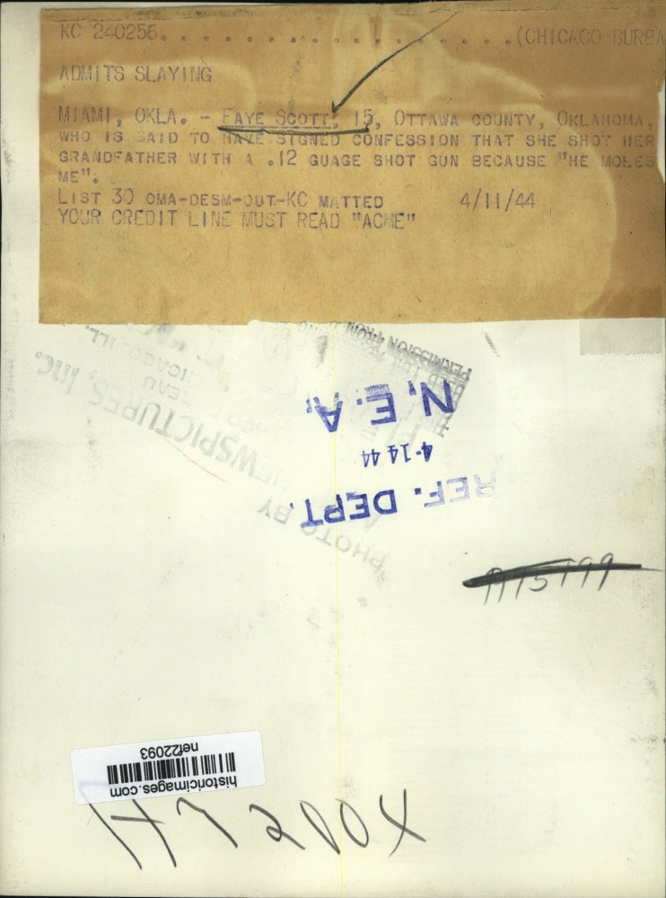 1944 Press Photo Faye Scott - nef22093