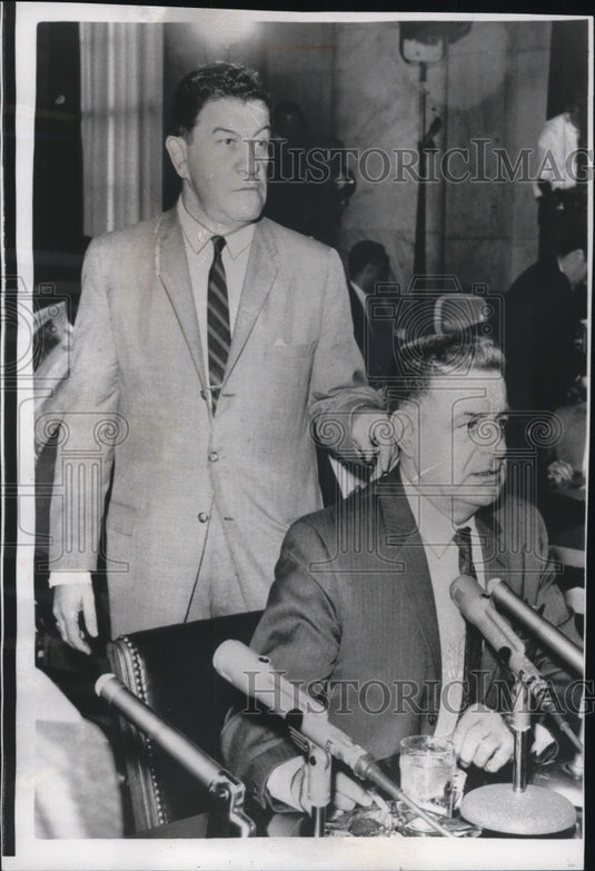 1963 Press Photo Joseph Valachi, Underworld Informer appeared at Senate Hearing