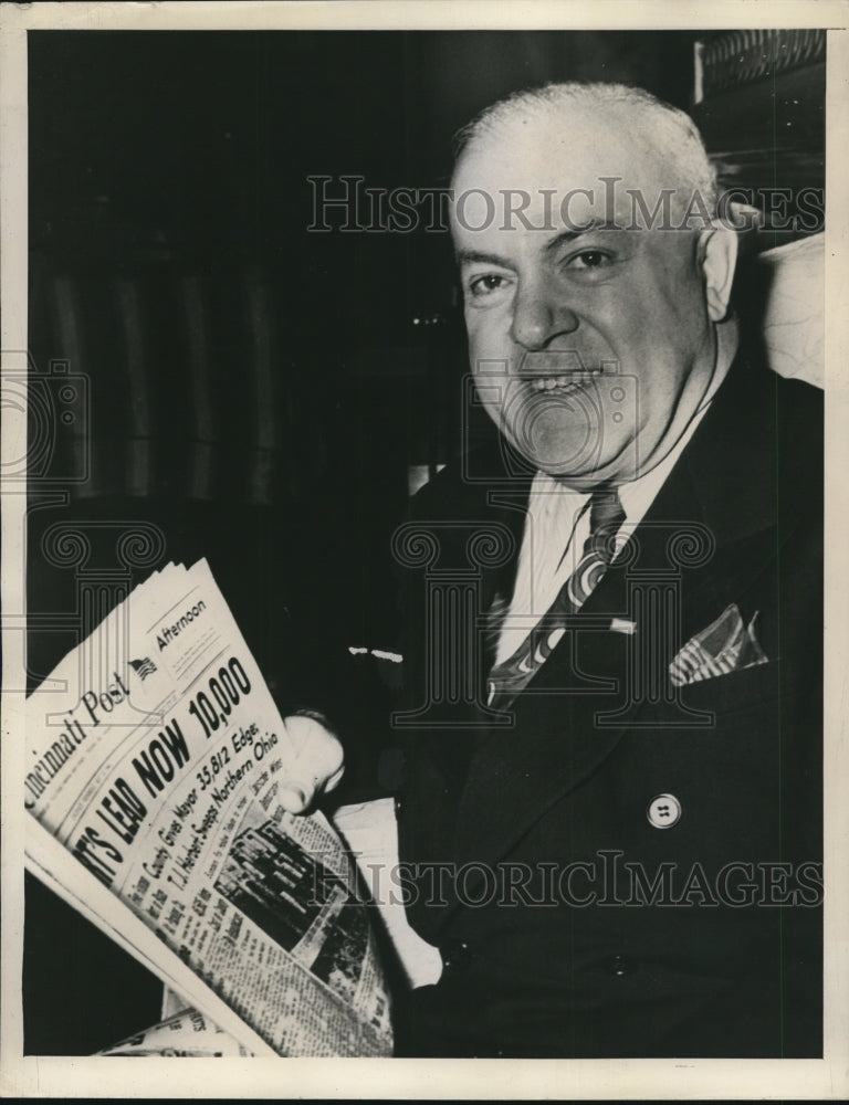 Load image into Gallery viewer, 1944 Press James Garfield Stewart Will Oppose Mayor Frank Lausche of Cleveland
