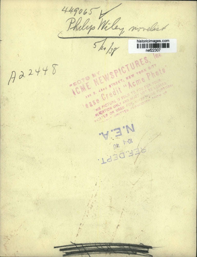 1938 Press Photo Philip Wiley - nef22307