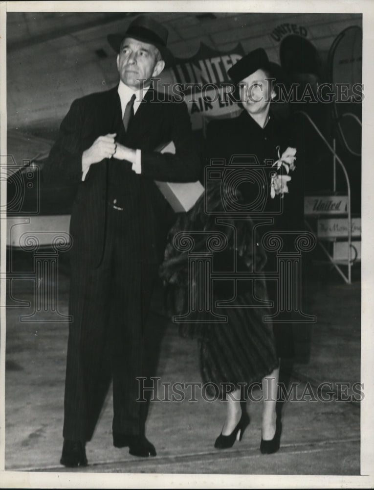 1939 Press Photo Raoul Herbert Fleischman & Wife Dorothy in San Francisco