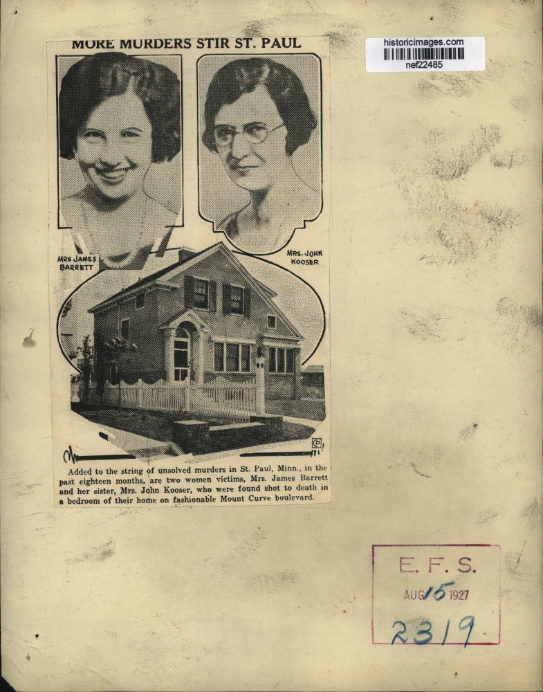 1927 Press Photo Mrs. James Barrett - nef22485