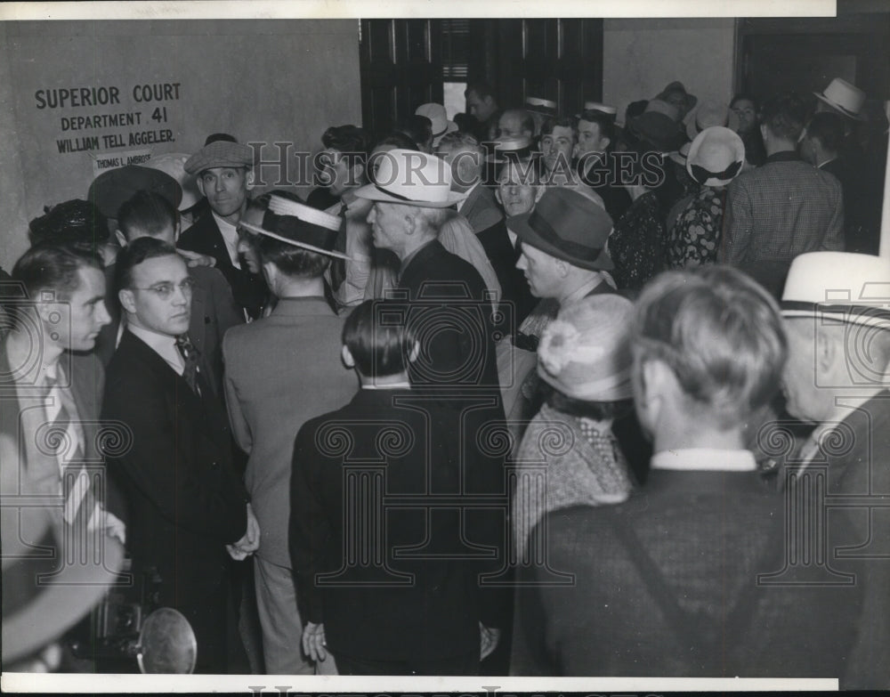 1937 Press Photo Albert Dyer Arraigned in Los Angeles, California Court