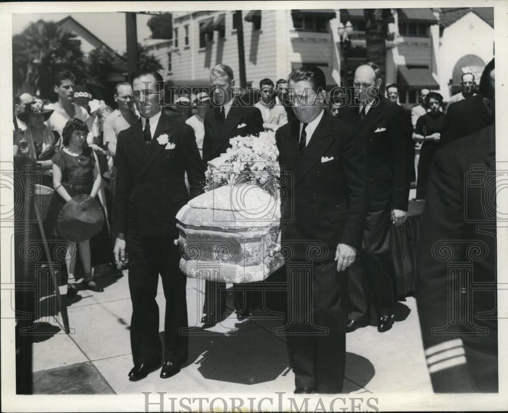1937 Press Photo Melba Marie and Madeline Everett Murder Victims Funeral