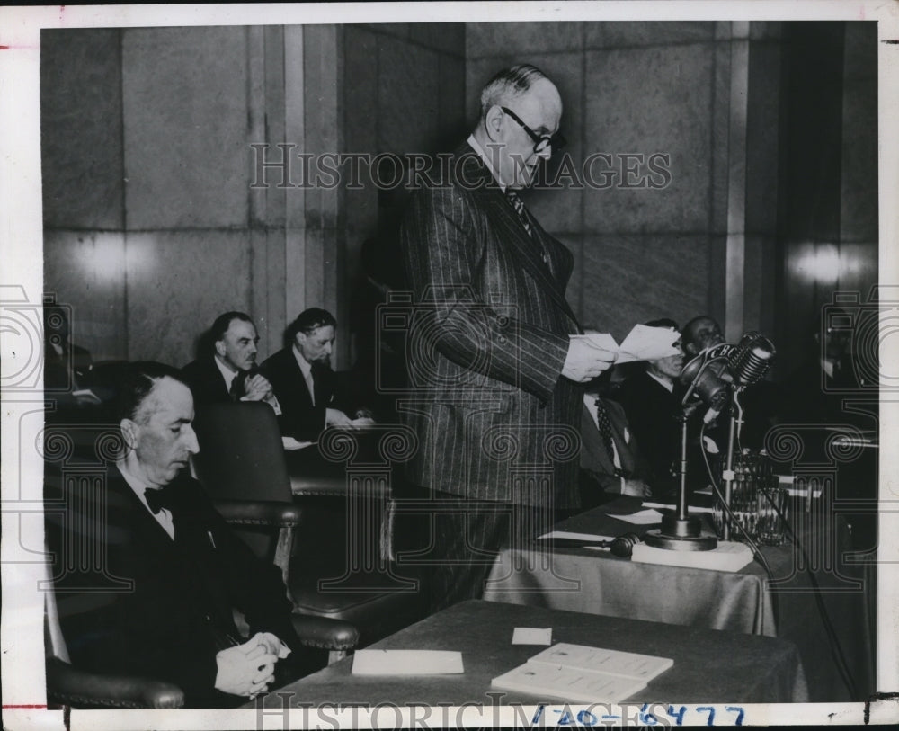 1946 Press Photo Humphrey Mitchell address at the ILO's Twenty-Nine Conference