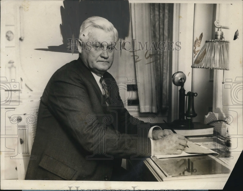 1927 Press Photo Lemuel Doty in Washington, DC to Visit Son Bennet Doty