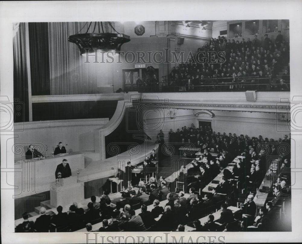 1946 Press Photo Foreign Secretary Ernest Bevin speaking at UNO meeting