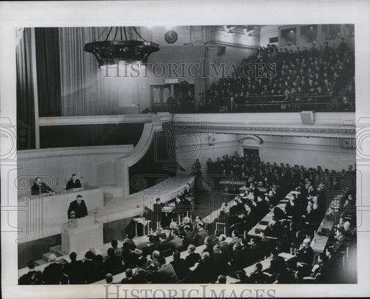 1946 Press Photo Foreign Secretary Ernest Bevin speaking at UNO meeting