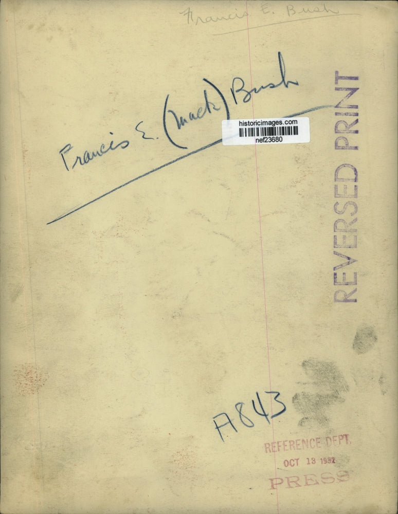 1932 Press Photo Francis E. "Mack" Bush - nef23680