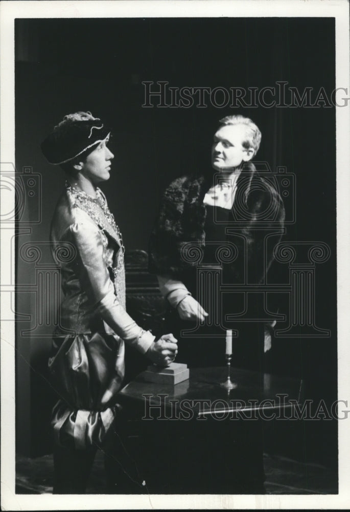 1966 Press Photo John Roberts, Rt. Prycey, hudson Players - nef23688